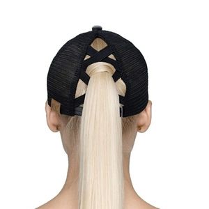 Women's hat criss cross ponytail
